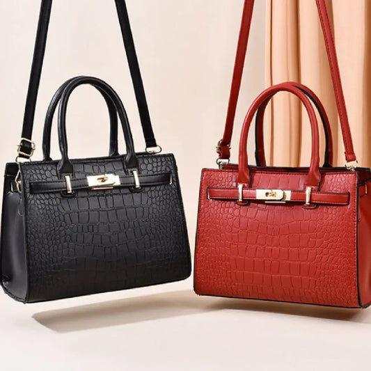 Medium Soft PU Suitcase with Scarf and Outer Bag Slit Pocket