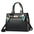 Medium Soft PU Suitcase with Scarf and Outer Bag Slit Pocket - Black