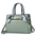 Medium Soft PU Suitcase with Scarf and Outer Bag Slit Pocket - Emerald Green