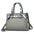 Medium Soft PU Suitcase with Scarf and Outer Bag Slit Pocket - Gray