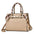 Medium Soft PU Suitcase with Scarf and Outer Bag Slit Pocket - Khaki