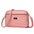 Medium Soft PU Travel Suitcase with Zippered Compartments - Oak Red