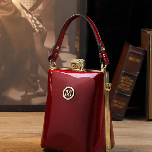 Medium Square PU Suitcase with Polyester Lining and Multiple Color Options