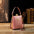 Medium Square PU Suitcase with Polyester Lining and Multiple Color Options - Pink