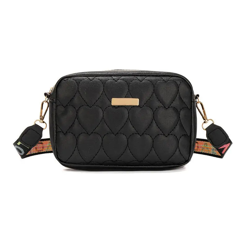 Medium Synthetic Leather Shoulder Bag with Multiple Compartments