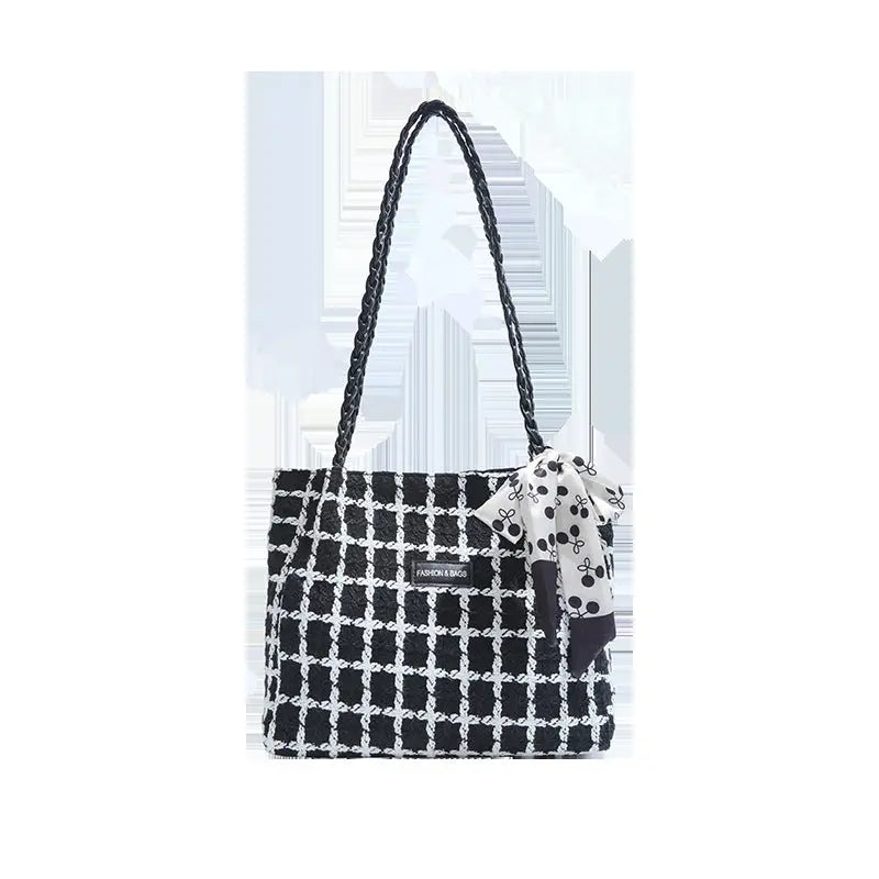 Medium Woolen Suitcase with Multiple Pockets in Black or Brown