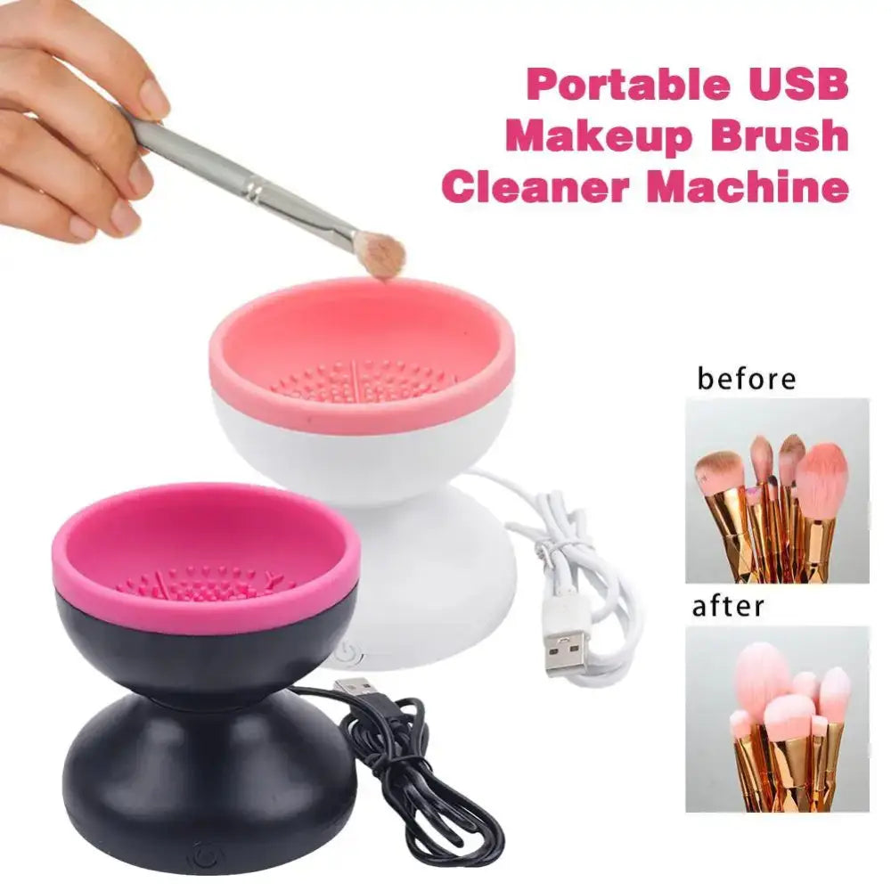 Melanther Electric Makeup Brush Cleaner with Premium Motor and Silicone Container