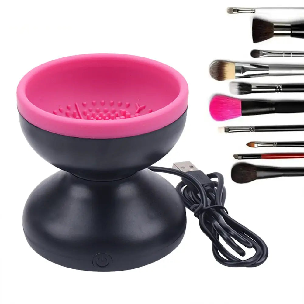 Melanther Electric Makeup Brush Cleaner with Premium Motor and Silicone Container