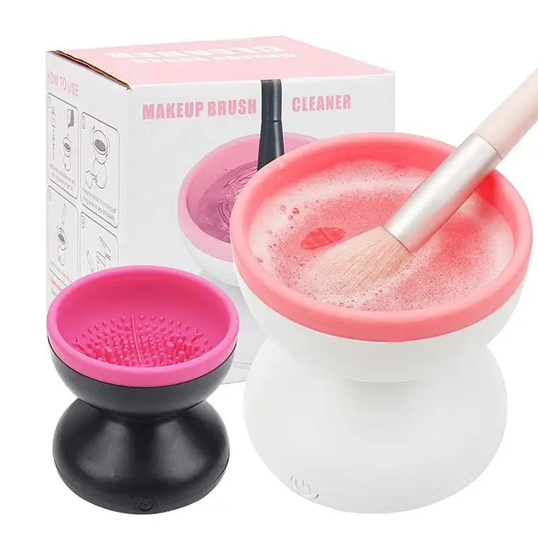 Melanther Electric Makeup Brush Cleaner with Premium Motor and Silicone Container