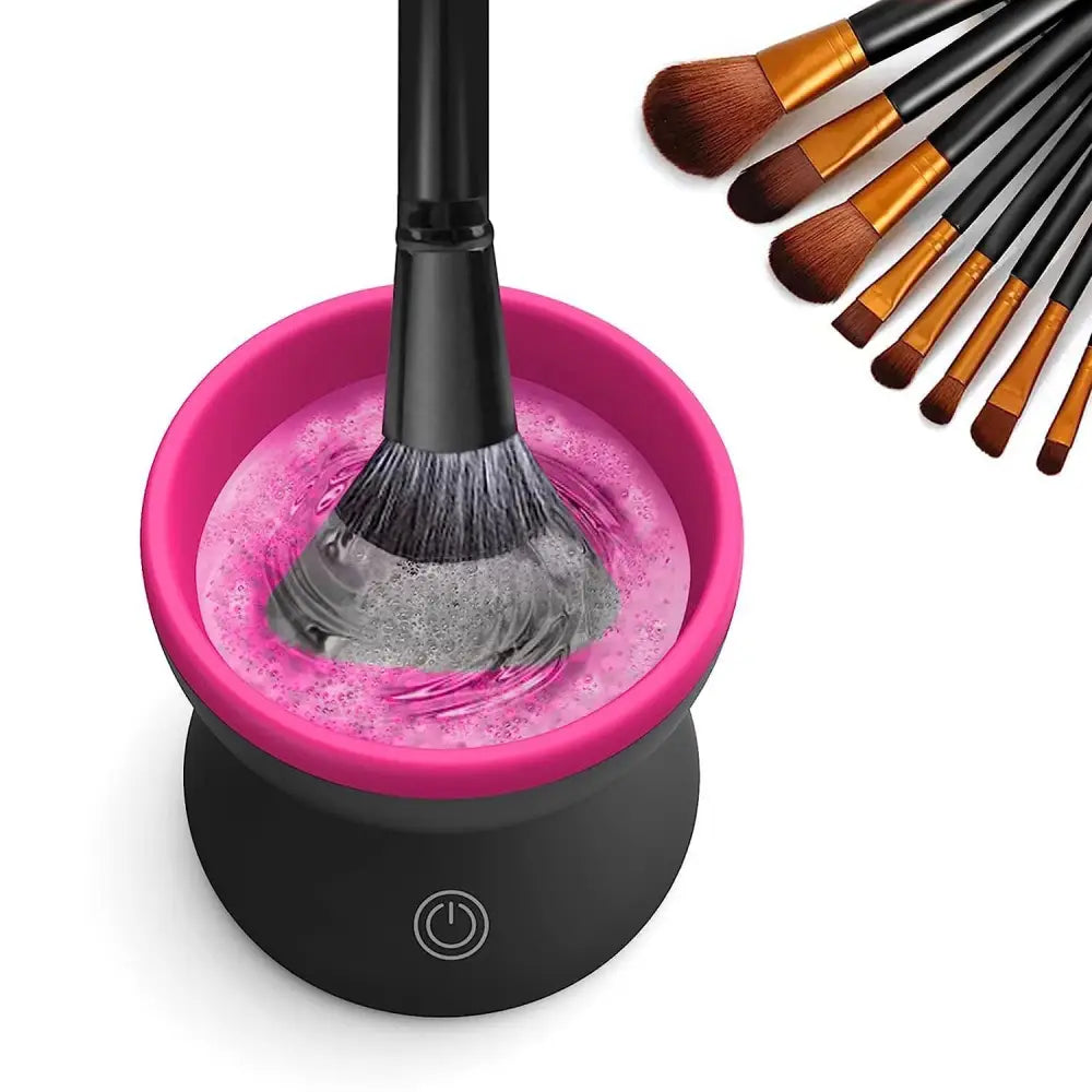 Melanther Electric Makeup Brush Cleaner with Premium Motor and Silicone Container