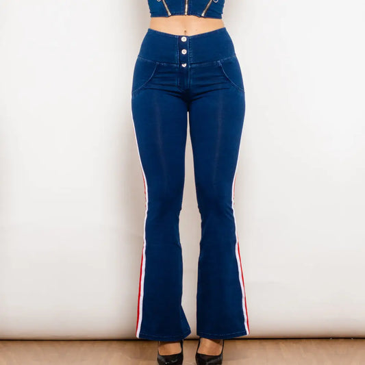 Melody Flare Lift Jeggings - Blue - 4