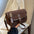 Messenger Bag with Single Shoulder Strap in Wine Red Brown and Light Brown - Coffee
