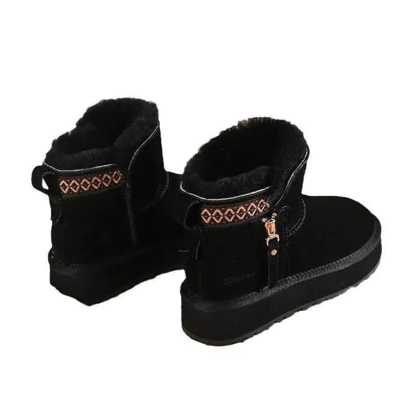 Mid-Top Solid Color Shoes with Injection Molded Sole