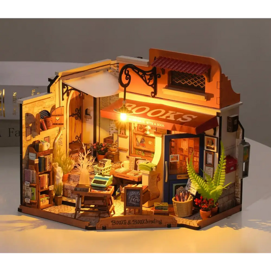 Miniature Bookstore with Vintage Street Corner Design DG164 5