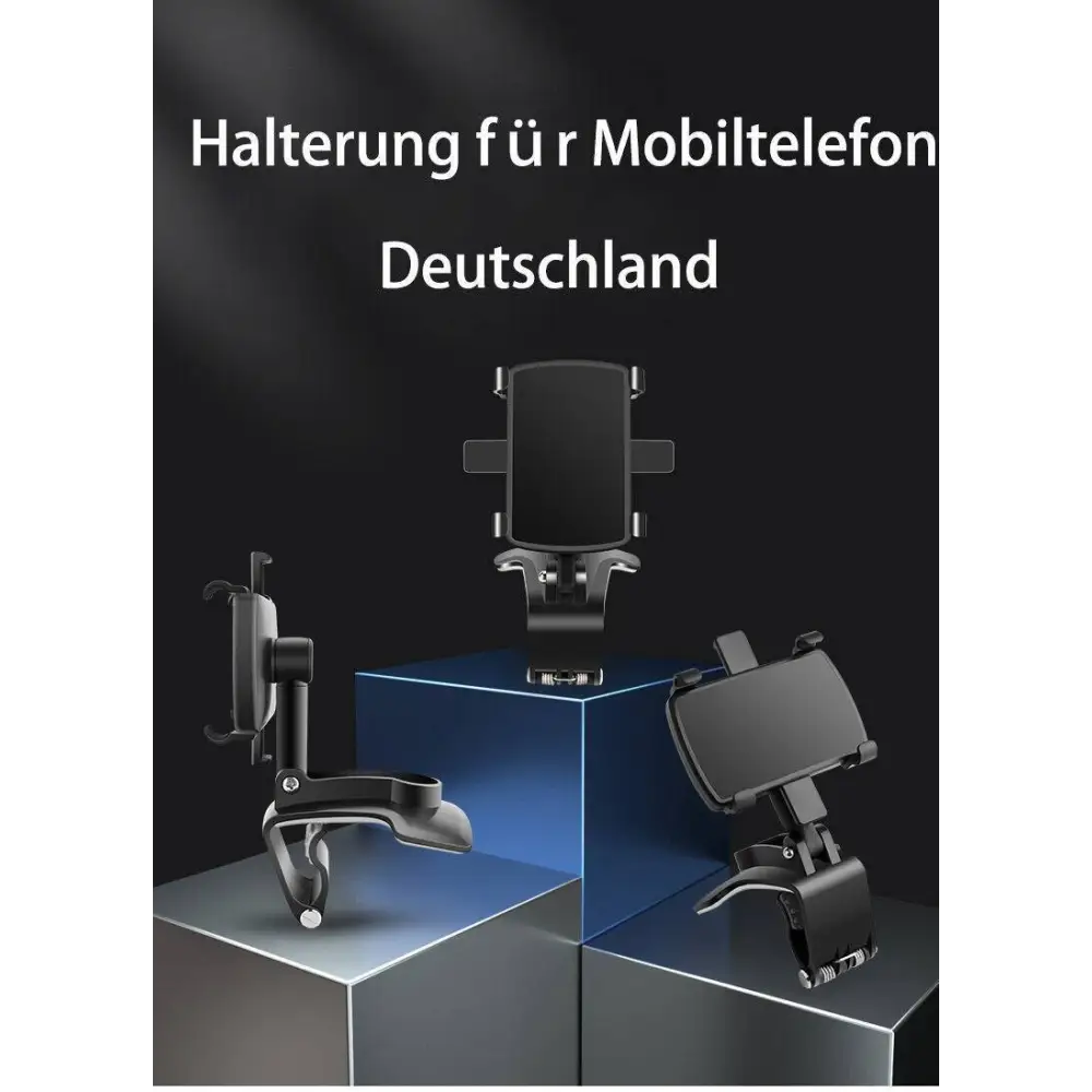 Mobile Phone Holder for Car Dashboard with 360 Degree Rotation Black 5