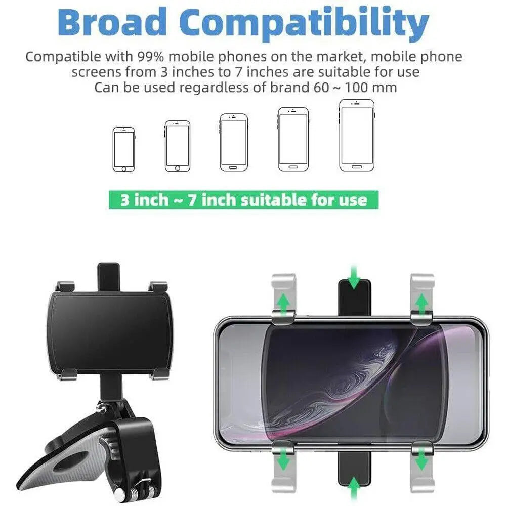 Mobile Phone Holder for Car Dashboard with 360 Degree Rotation Black 5