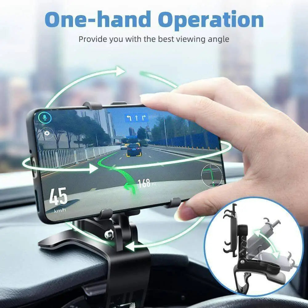 Mobile Phone Holder for Car Dashboard with 360 Degree Rotation Black 5