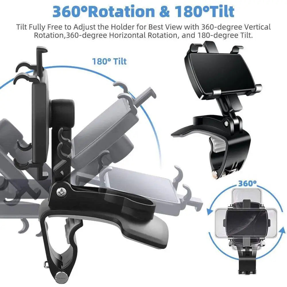Mobile Phone Holder for Car Dashboard with 360 Degree Rotation Black 5