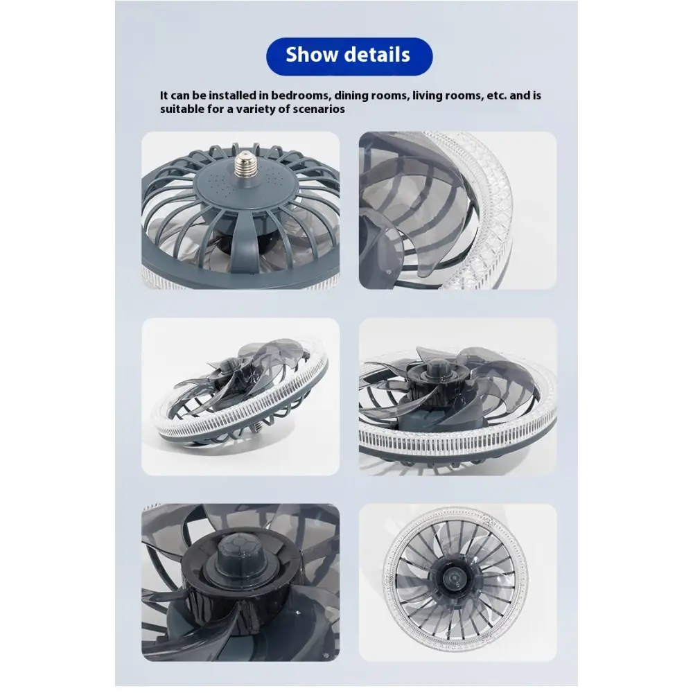 Modern Ceiling Fan Light with Remote Control for Living Room or Bedroom 310x130MM / 34W Second Generation