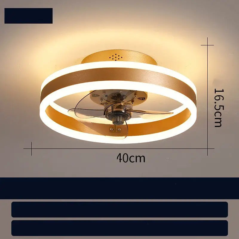 Modern Ceiling Fan with Tri Color Dimming and Remote Control Style1