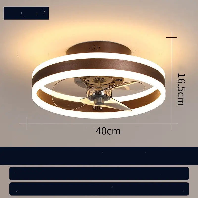Modern Ceiling Fan with Tri Color Dimming and Remote Control Style3