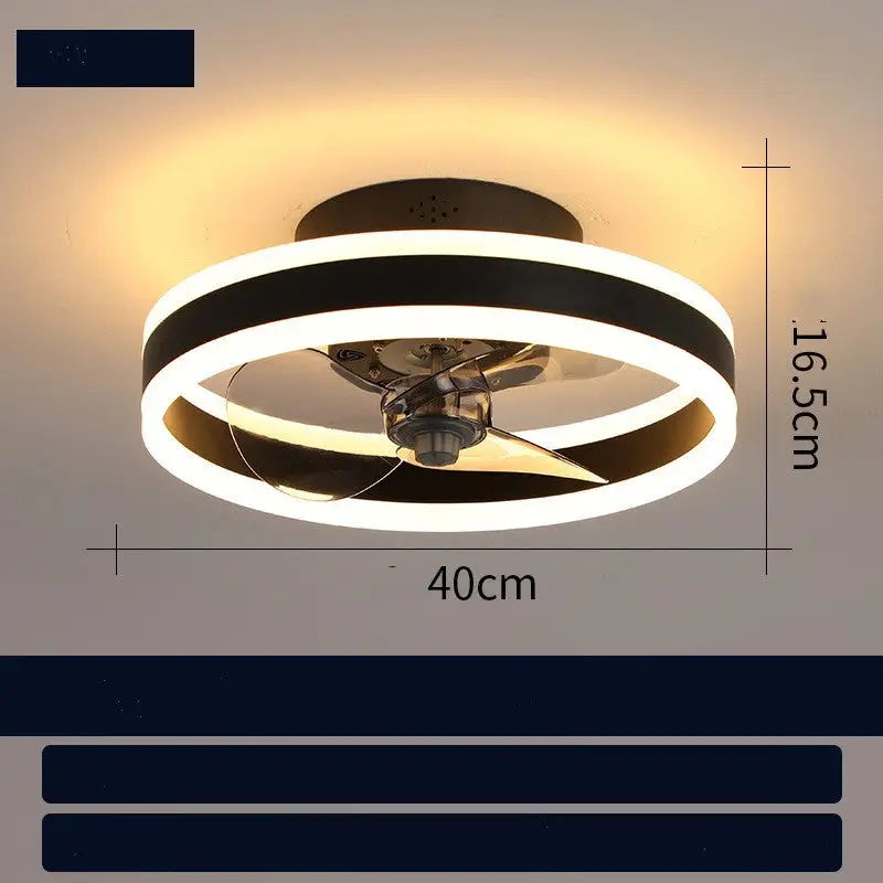 Modern Ceiling Fan with Tri Color Dimming and Remote Control Style4