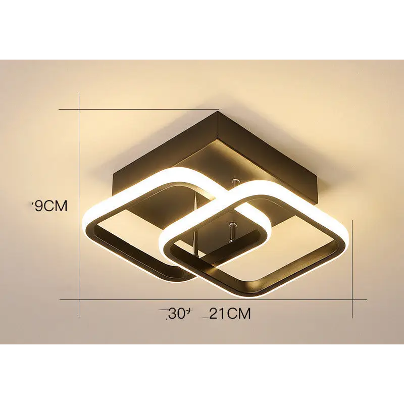 Modern Ceiling Light for Home and Commercial Spaces Multiple Color Options White Light / GT161 Black