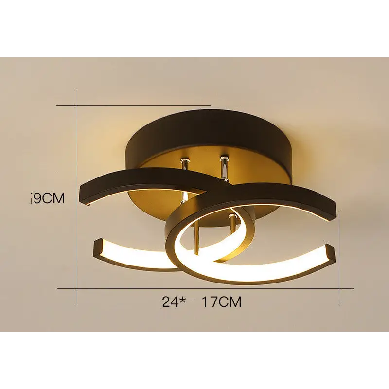 Modern Ceiling Light for Home and Commercial Spaces Multiple Color Options White Light / GT162 Black