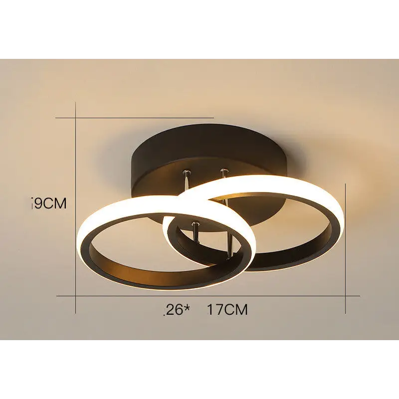 Modern Ceiling Light for Home and Commercial Spaces Multiple Color Options White Light / GT160 Black