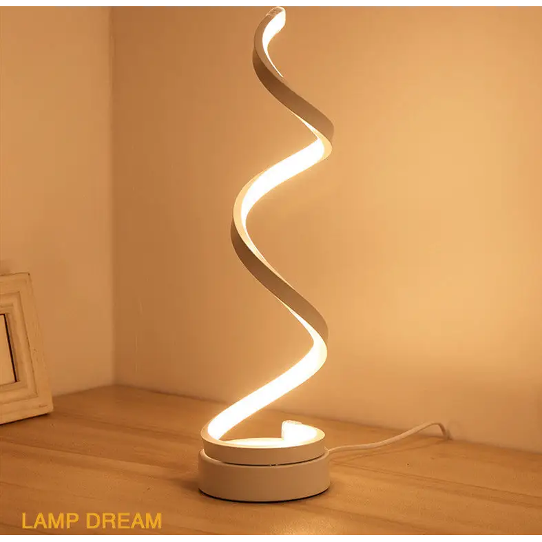 Modern LED Acrylic Lamp with Adjustable Three Color Dimming Gold / Style