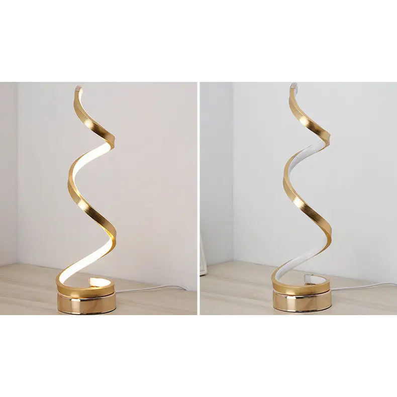 Modern LED Acrylic Lamp with Adjustable Three Color Dimming Gold / Warm light
