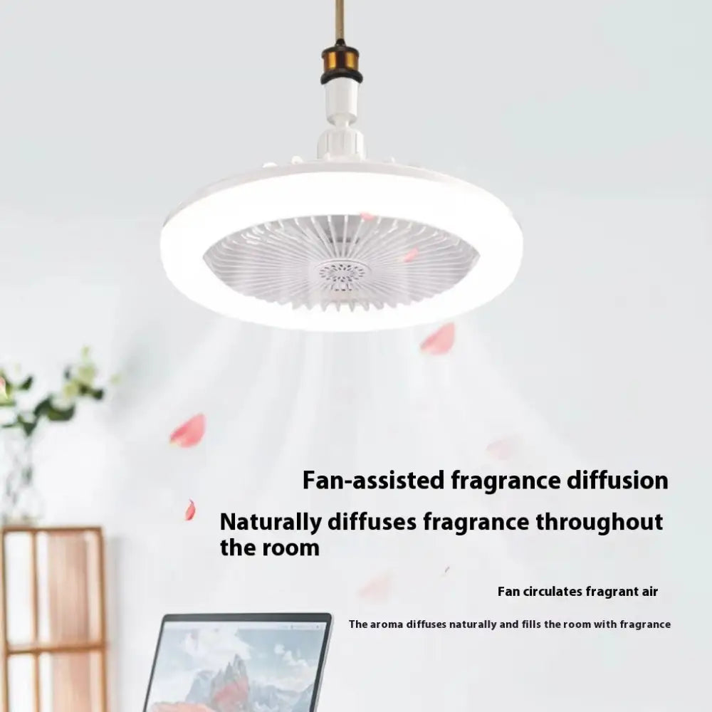 Modern White ABS Ceiling Fan with Light and Remote Control Options