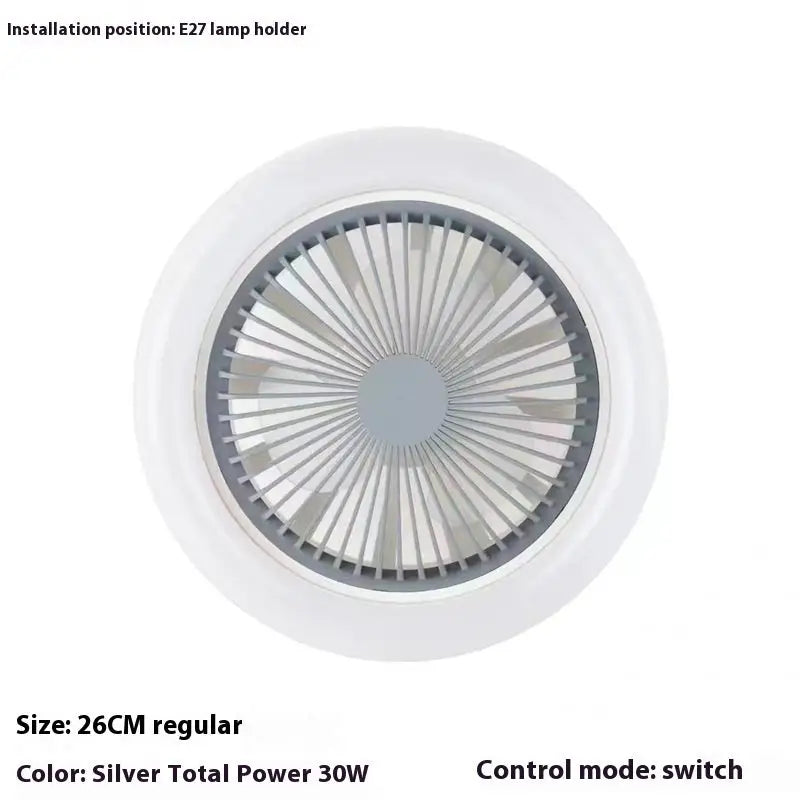 Modern White ABS Ceiling Fan with Light and Remote Control Options White With Remote Control