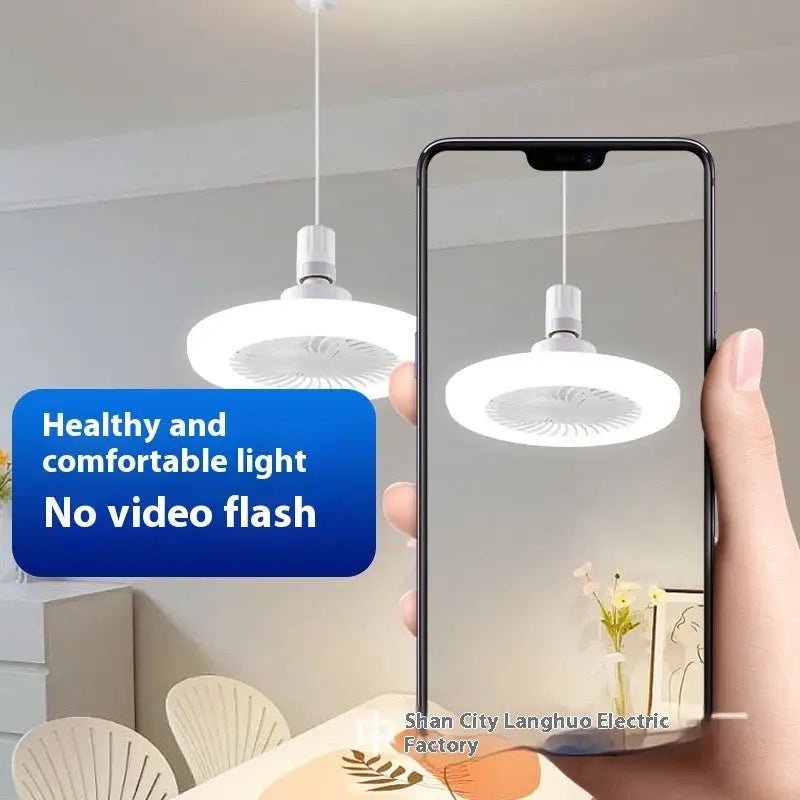 Modern White ABS Ceiling Fan with Light and Remote Control Options