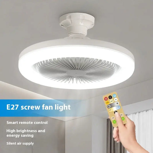 Modern White ABS Ceiling Fan with Light and Remote Control Options