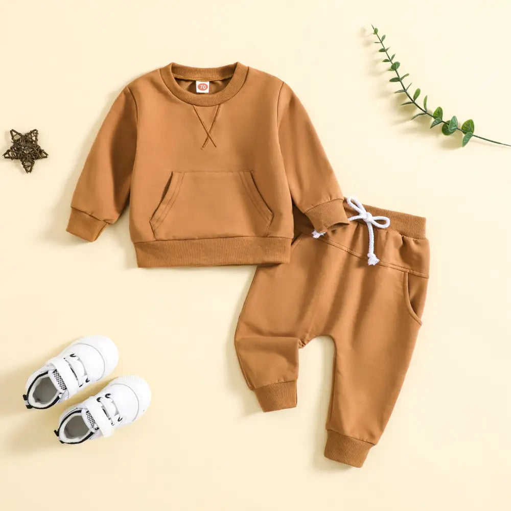 MonoAlphaEmbroid Set - Caramel / 70cm