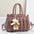 Multicolor Daily Outer Bag with Sandwich Pocket - Purple Leather / 28x14x18CM