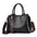 Multicolor Polyester PU Bag with Internal Zipper and Multiple Compartments - Black
