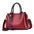 Multicolor Polyester PU Bag with Internal Zipper and Multiple Compartments - Wine Red