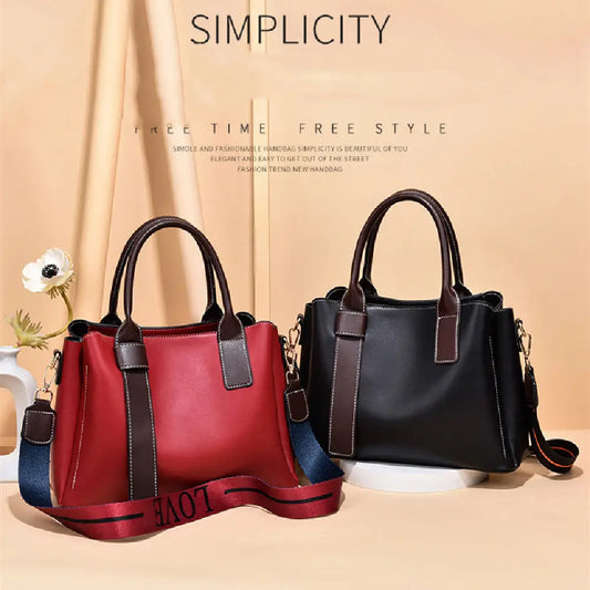 Multicolor Polyester PU Bag with Internal Zipper and Multiple Compartments