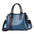 Multicolor Polyester PU Bag with Internal Zipper and Multiple Compartments - Blue