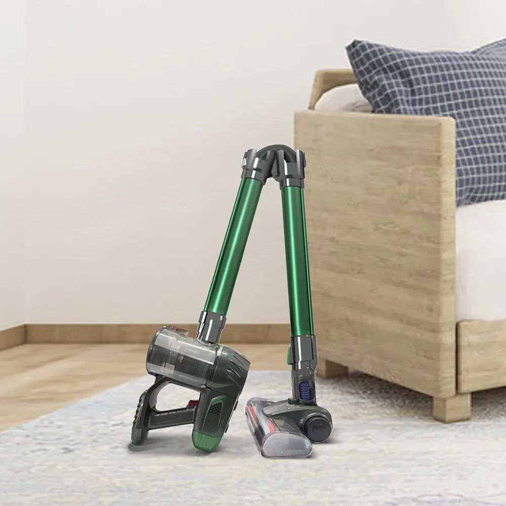 Multifunctional Vacuum Cleaner with LED Lighting and Dual Motors Green