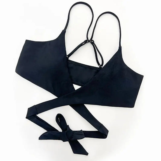 New Bikini Three-piece Women’s Swimsuit Black And White Printed Swimming