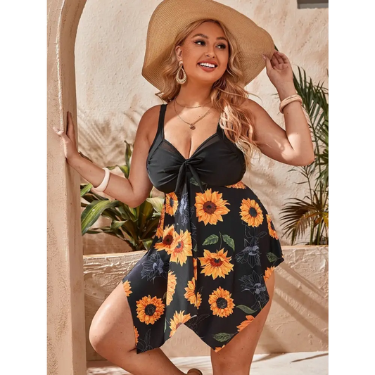 New Ruffled High Waist Bikini Amazon Cross-border Hot Swimsuit Women Conservative Swimwear
