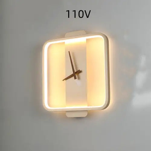 Nordic LED Wall Lamp in Gold or Black Round and Square Styles Golden square style110V