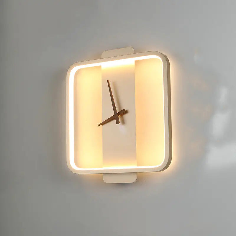 Nordic LED Wall Lamp in Gold or Black Round and Square Styles Golden square style