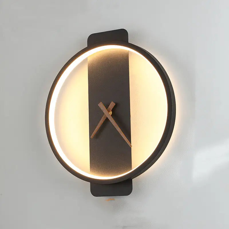 Nordic LED Wall Lamp in Gold or Black Round and Square Styles Black round style