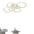 Nordic Six Circles Tricolor Bedroom Ceiling Light 76CM Wall Control White