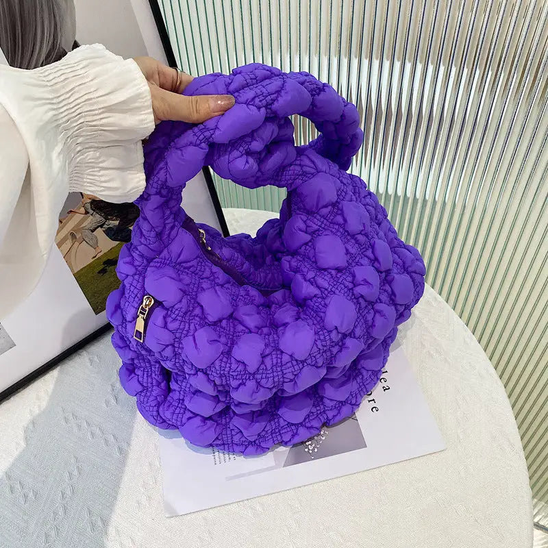 Nylon Daily Outer Bag with Soft Lining and Multiple Color Options - Purple