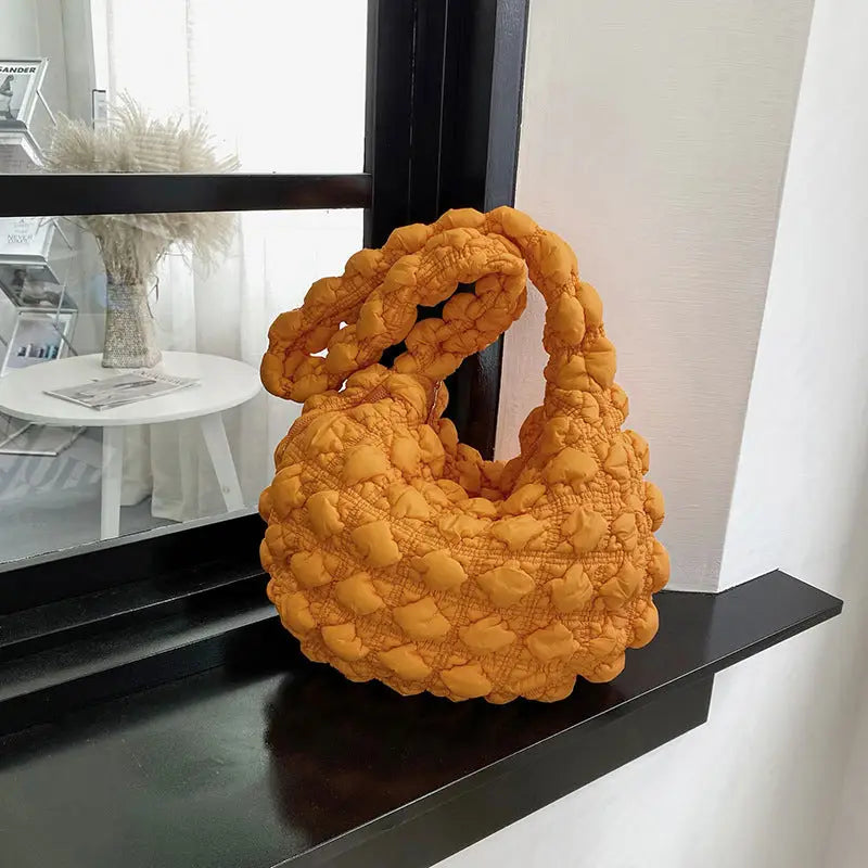 Nylon Daily Outer Bag with Soft Lining and Multiple Color Options - Orange